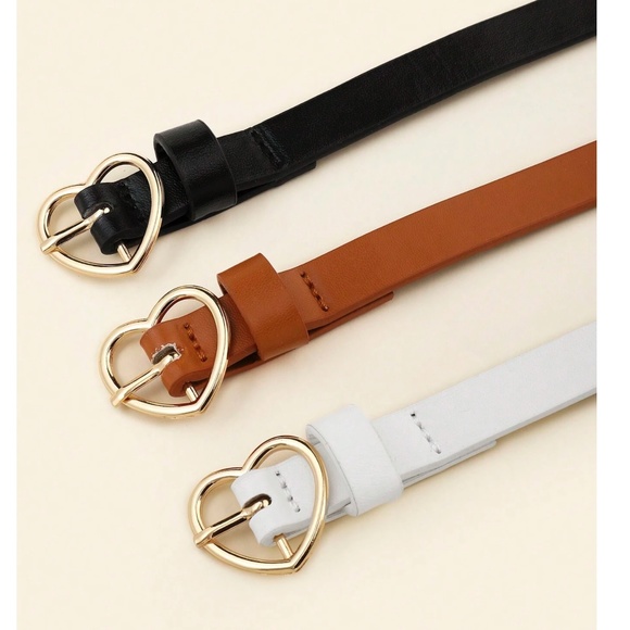 Boho Vegan Leather Heart Belt Set - Picture 2 of 3